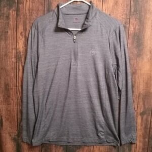 Travis Mathew 1/4 Zip Long Sleeve Pullover Men's Small Gray